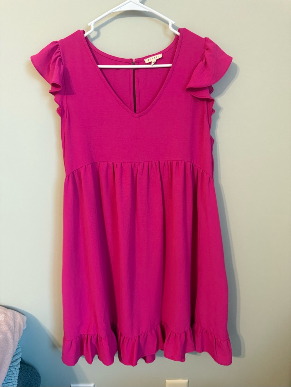 Jodiful Pink Ruffled Dress
